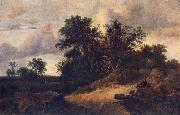 RUISDAEL, Jacob Isaackszon van Landscape with a House in the Grove at Germany oil painting reproduction